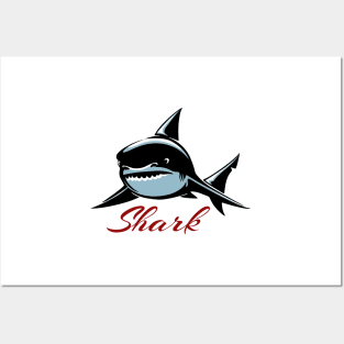 Shark Emblem Posters and Art